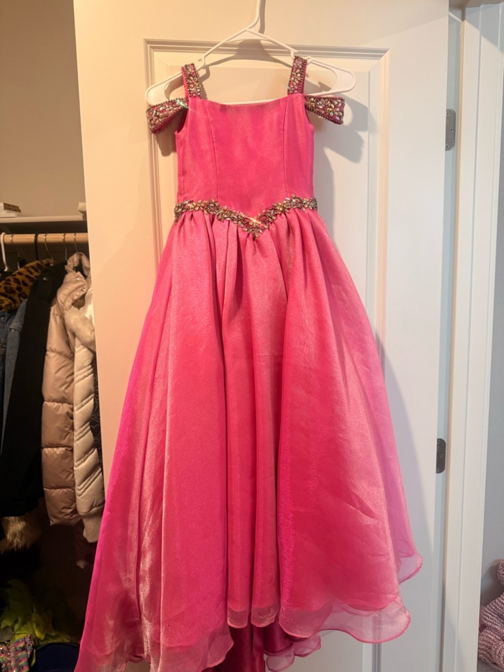 Tiffany & Co. Hot Pink Embellished Girls Formal Gown
